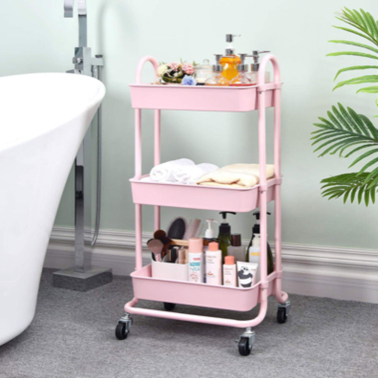 3 Tier Rolling Utility Cart