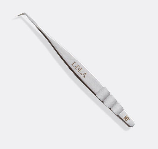 LBLA Satin 90 Degree Tweezer PLATINUM