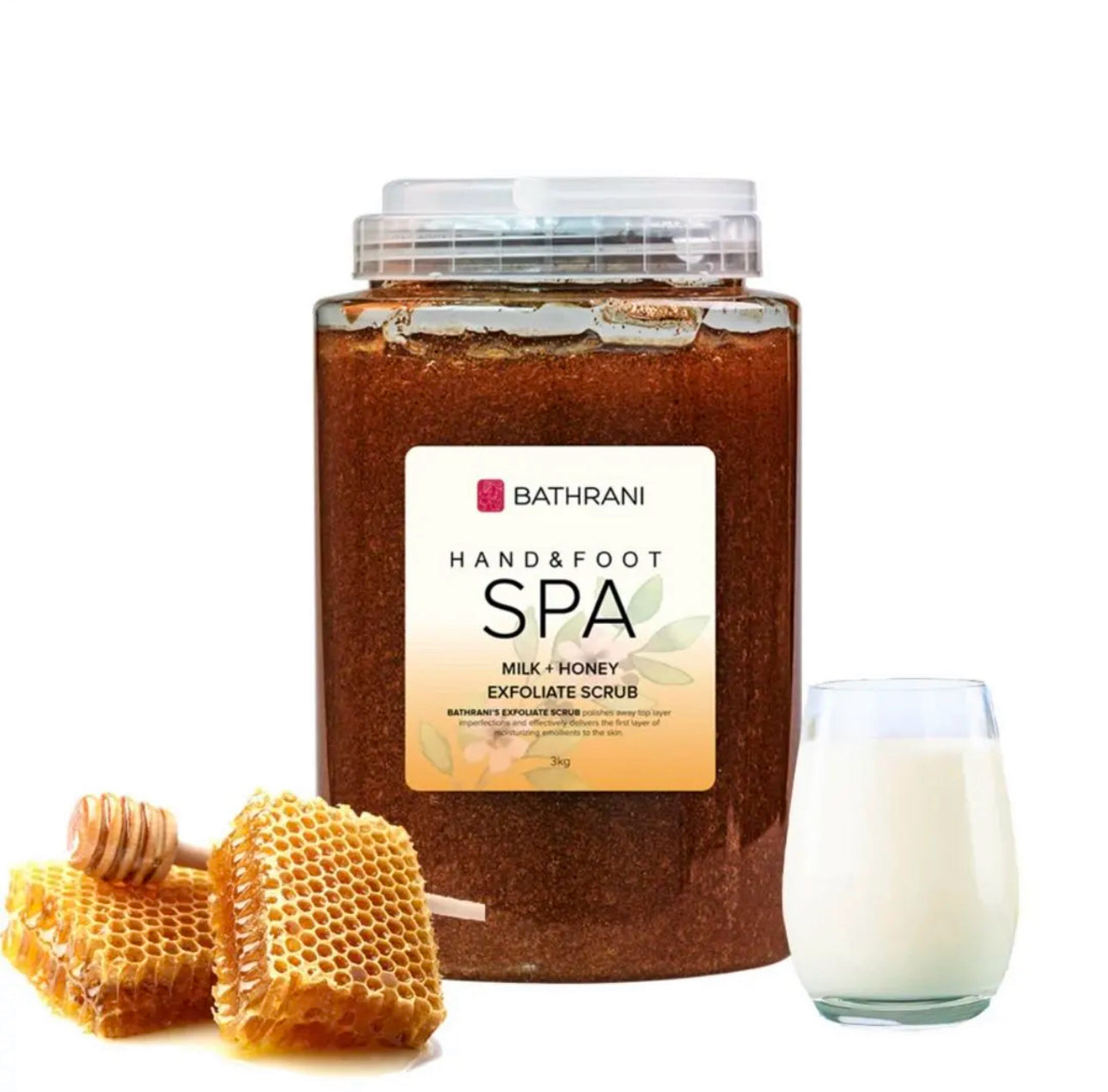 BATHRANI Hand & Foot Scrub “Milk & Honey Scent” 3kg
