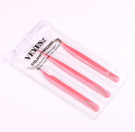 Veyes Pretty In Pink Tweezer Trio