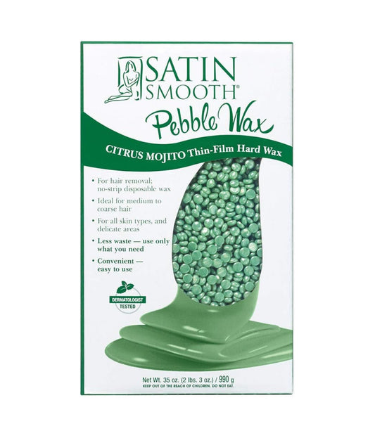 SATIN SMOOTH PEBBLE WAX “CITRUS MOJITO” THIN-FILM HARD WAX