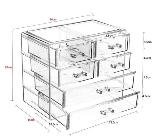 Clear 6 Drawer Storage Box
