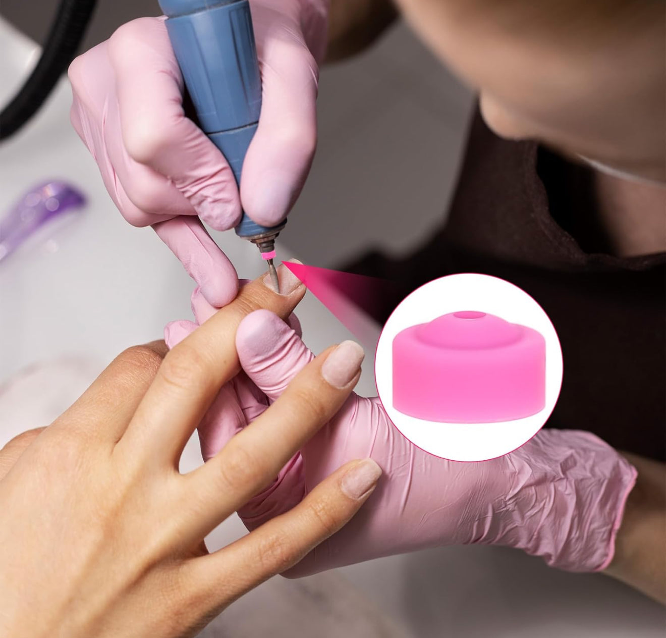 Nail Drill Dust Protector Caps 10 PCS