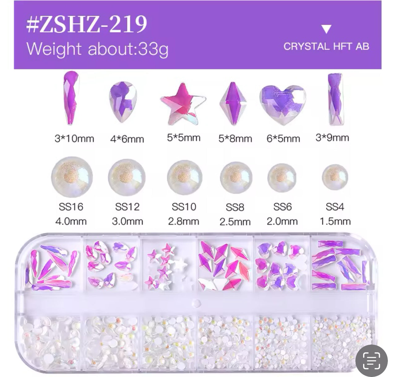 Flat Back Multi-Shaped Rhinestones