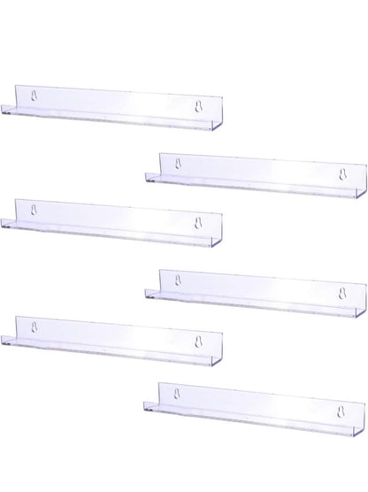 Acrylic Wall Shelves 6 pack 15 inch.