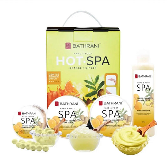 BATHRANI Hot Spa Hand & Foot 4pc Set “Orange & Ginger Scent”