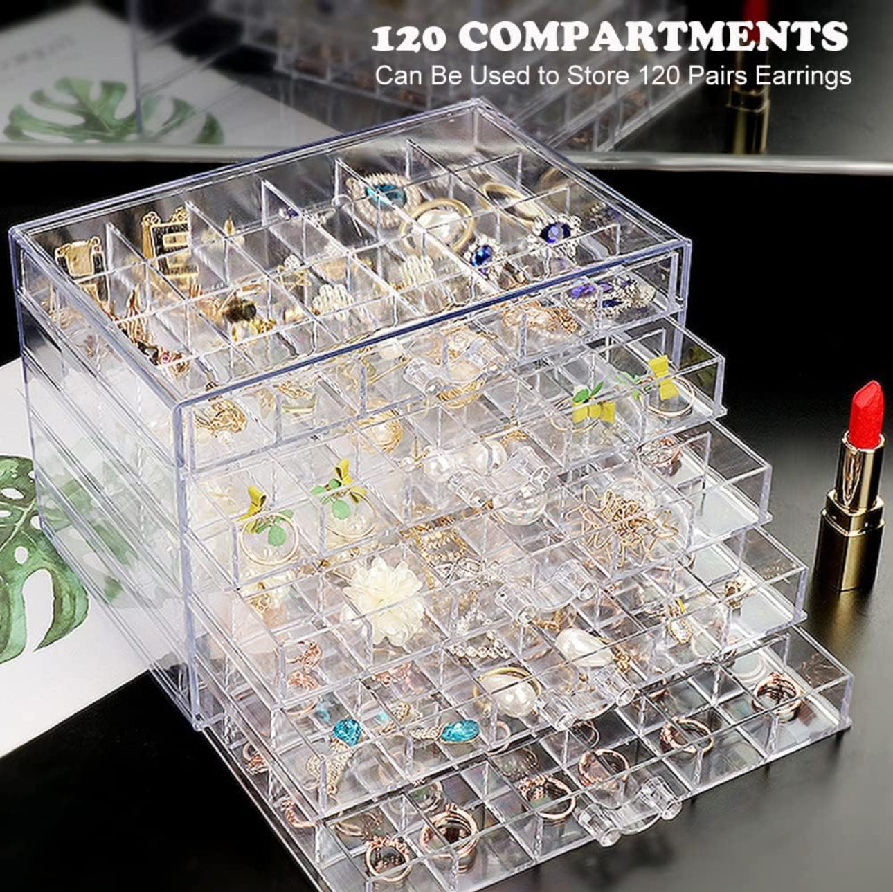 Clear 120 Grid Storage Box