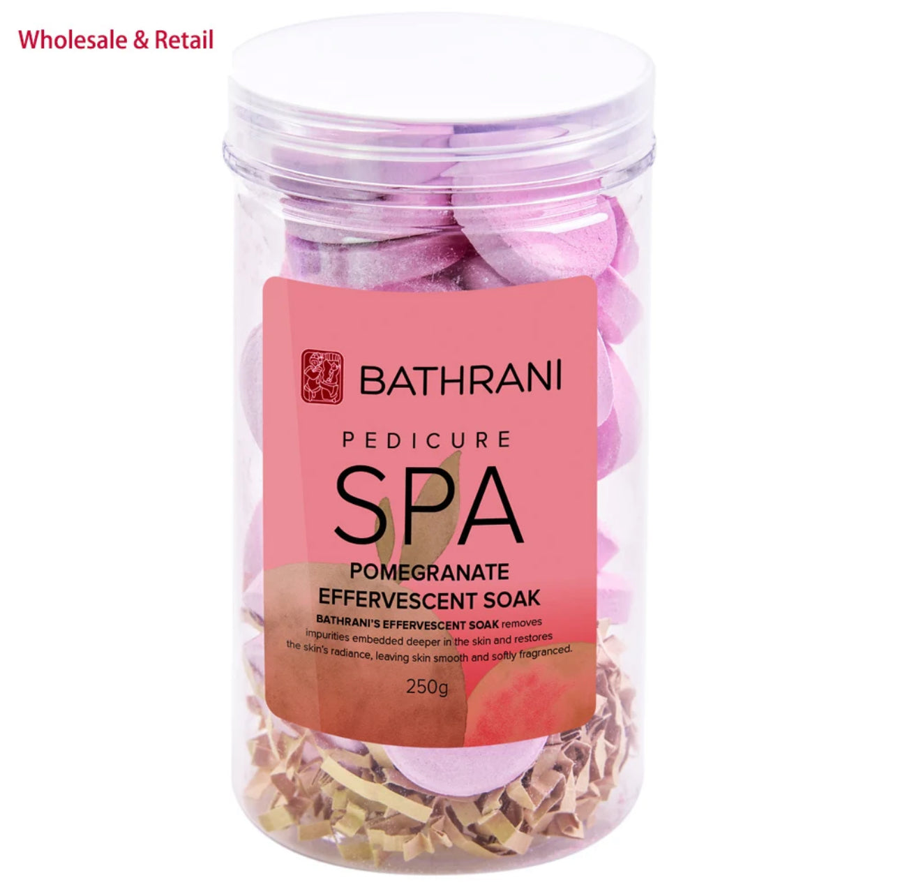 BATHRANI Pedicure Effervescent Soak Tablets “Pomegranate” 250g