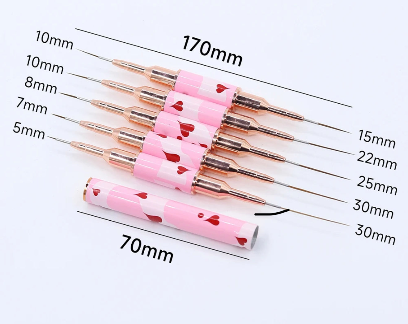 Heart Liner Brushes 5pcs.