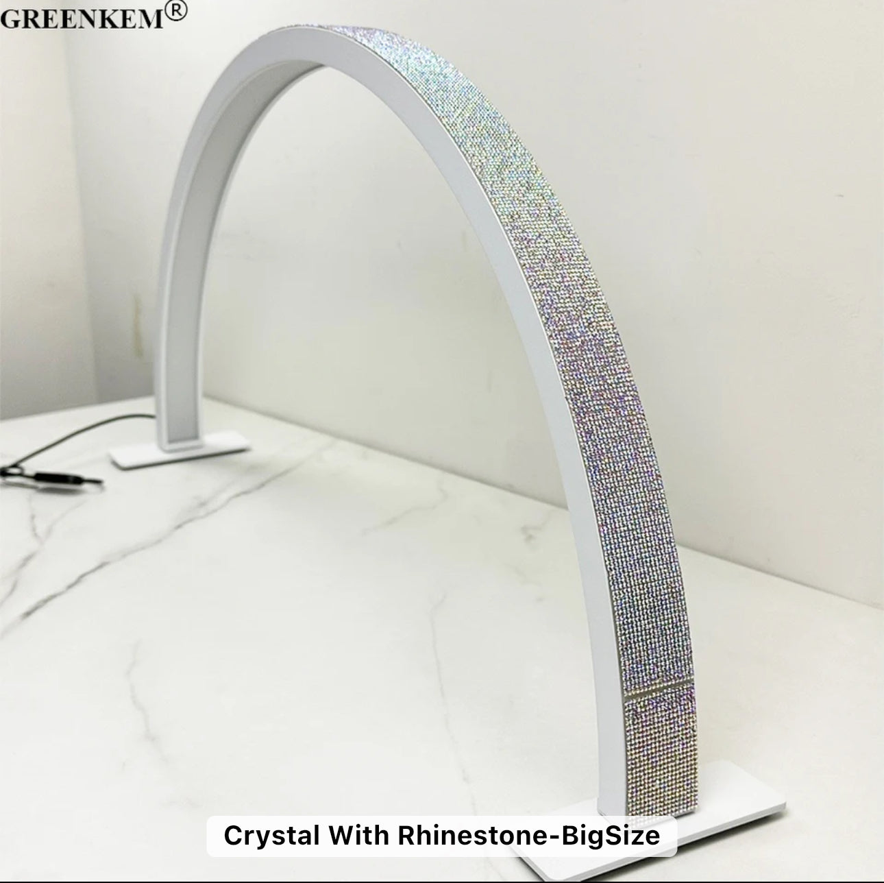 Nail Half Moon LED Desk Light with Diamonds