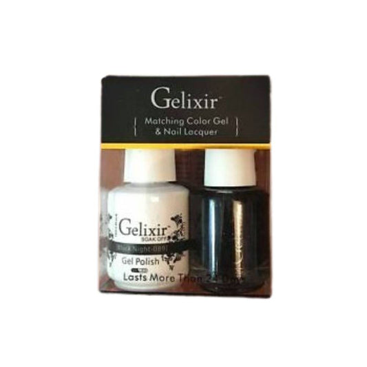 GELIXIR / Gel Nail Polish Matching Duo - 089 Black Night