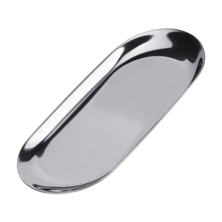 Large Oval Stainless Steel Tray