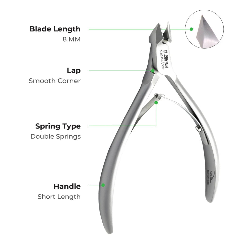 NGHIA Professional Cuticle Nipper CL.205 (Stainless Steel)