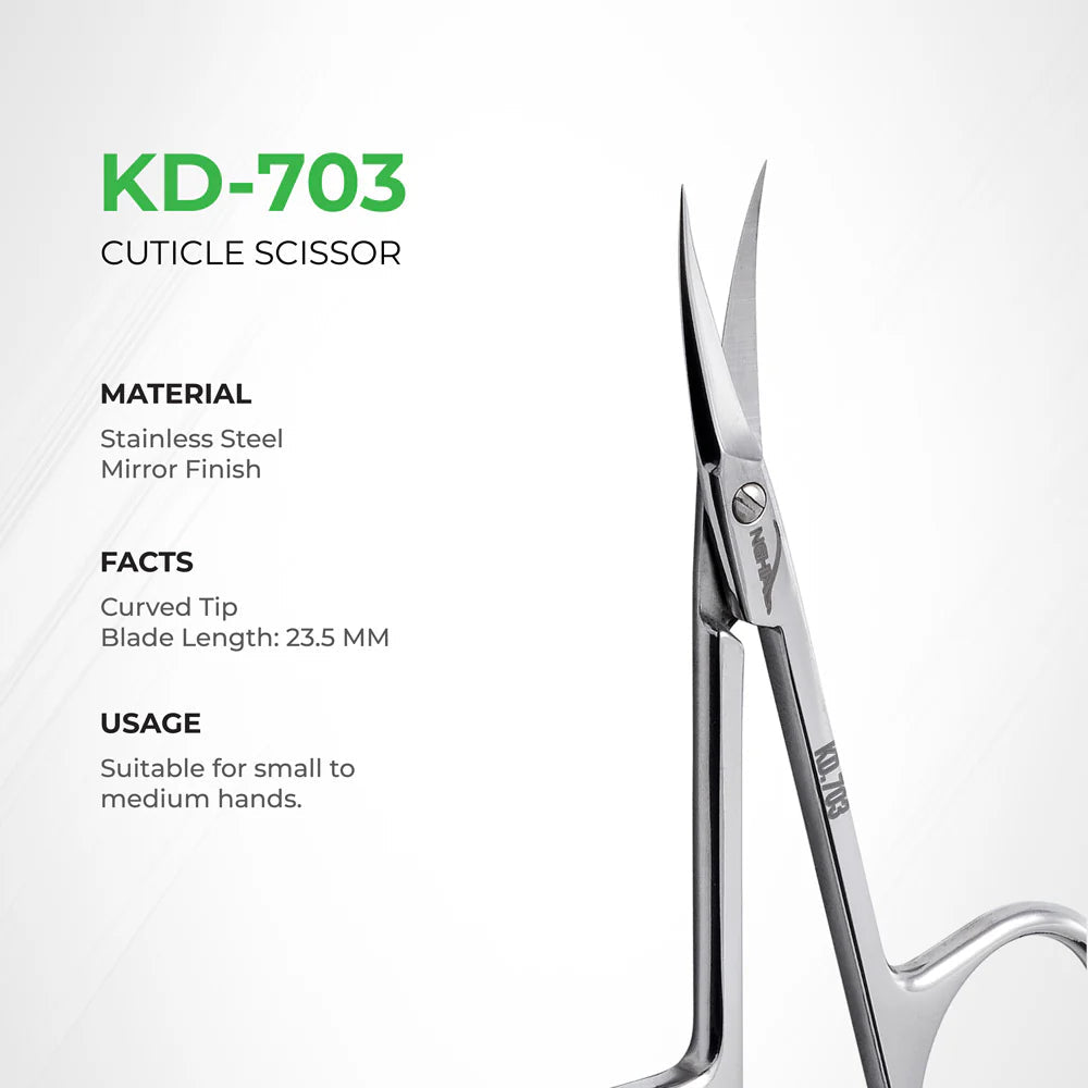 NGHIA Cuticle Scissors KD.703 /96mm (Stainless Steel)