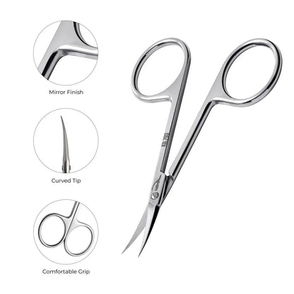 NGHIA Cuticle Scissors KD.703 /96mm (Stainless Steel)