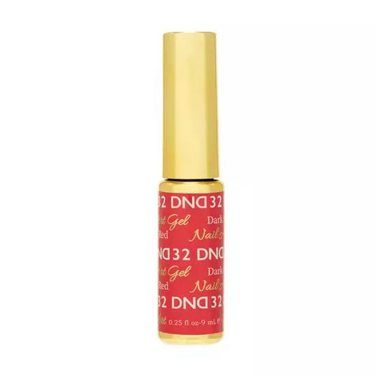 DND Nail Art Gel 32 DARK RED