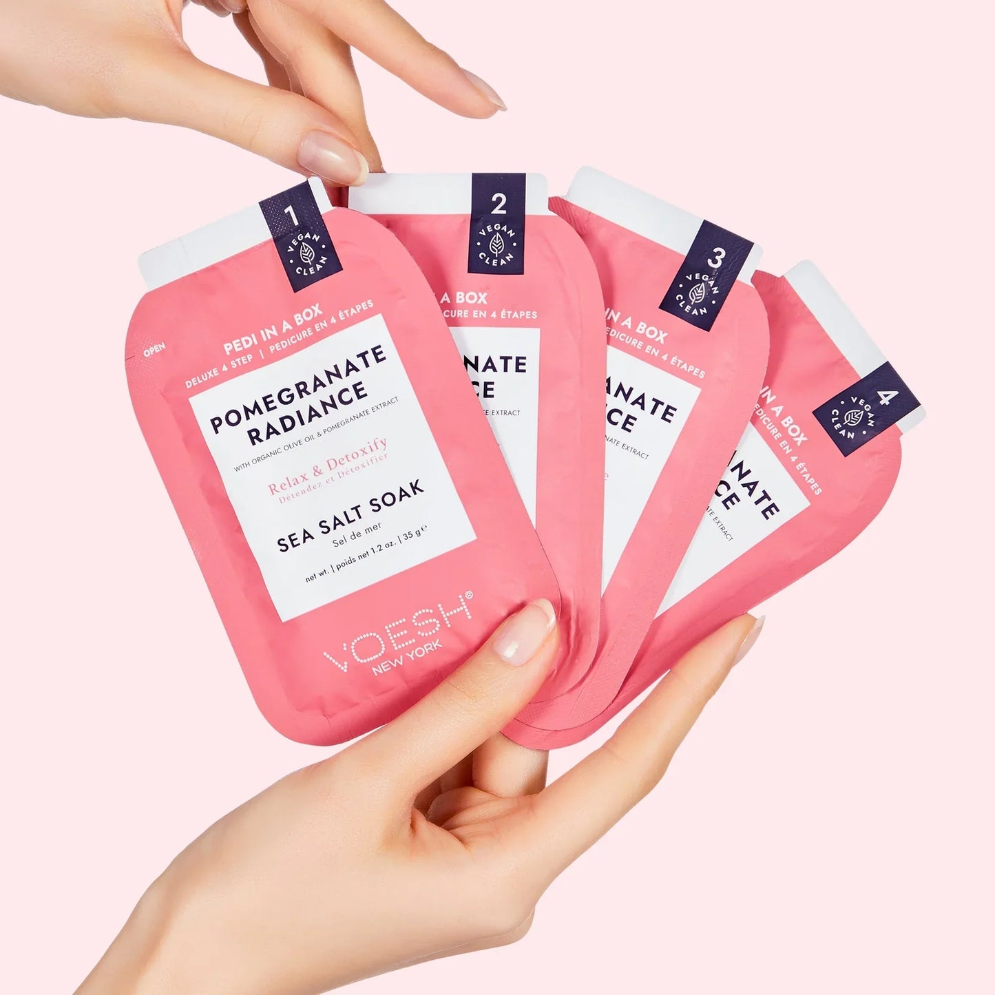 VOESH Pedi in a Box Deluxe 4 Step Pomegranate Radiance