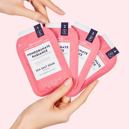 VOESH Pedi in a Box Deluxe 4 Step Pomegranate Radiance