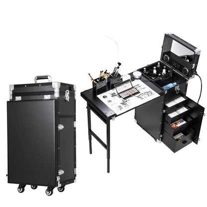 Portable Bluetooth Travel Case With Pull Out Table