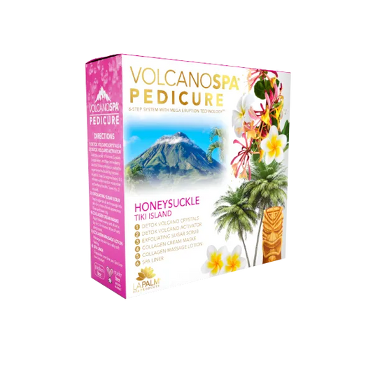 Volcano Spa “Honeysuckle Tiki Island” Eruption Pedicure 6 Step Kit