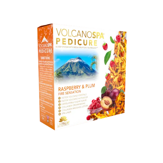 Volcano Spa “Raspberry & Plum” Eruption Pedicure 6 Step Kit
