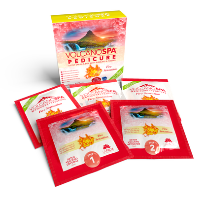 Volcano Spa “Raspberry & Plum” Eruption Pedicure 6 Step Kit