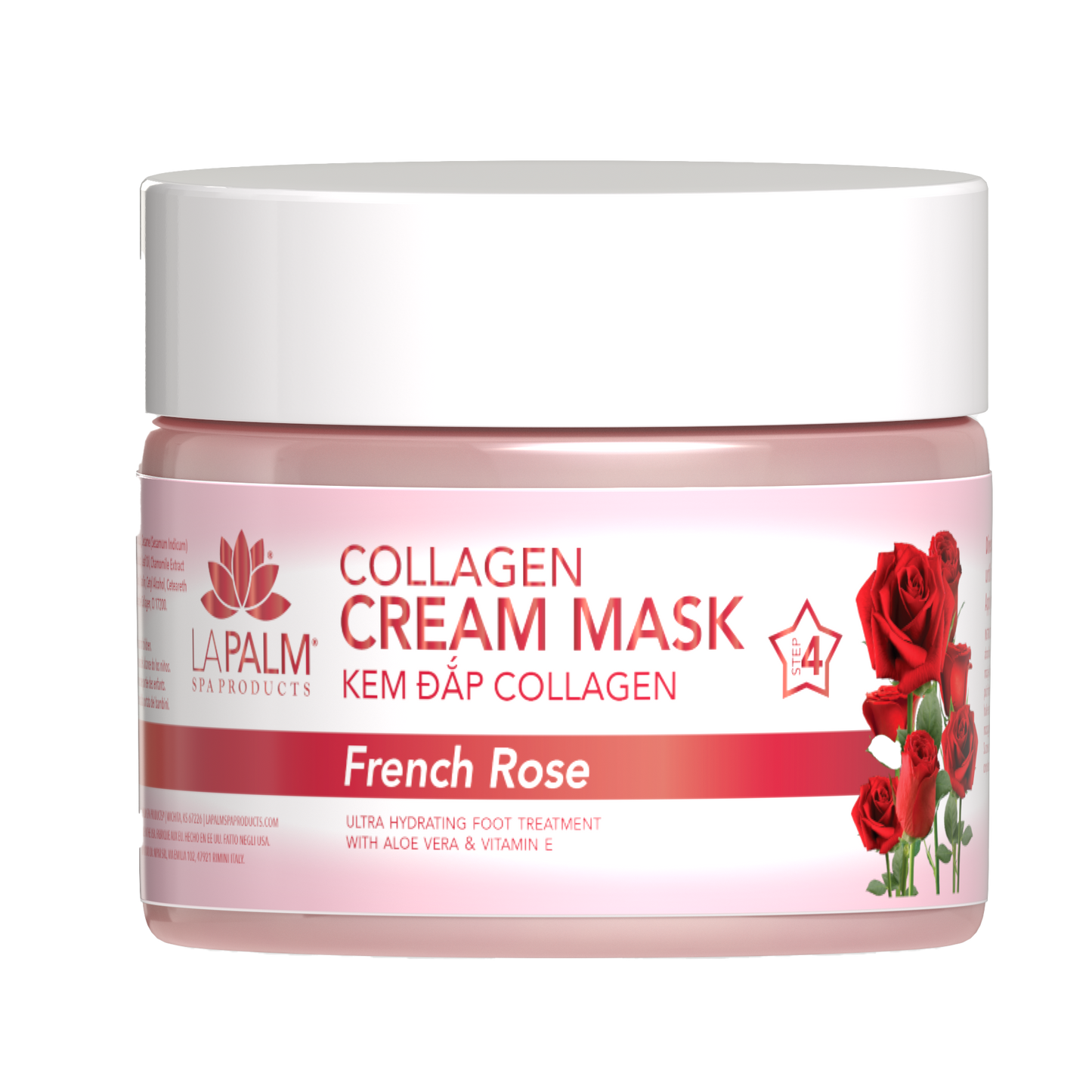 LA PALM Collagen Cream Mask “French Rose” 12oz