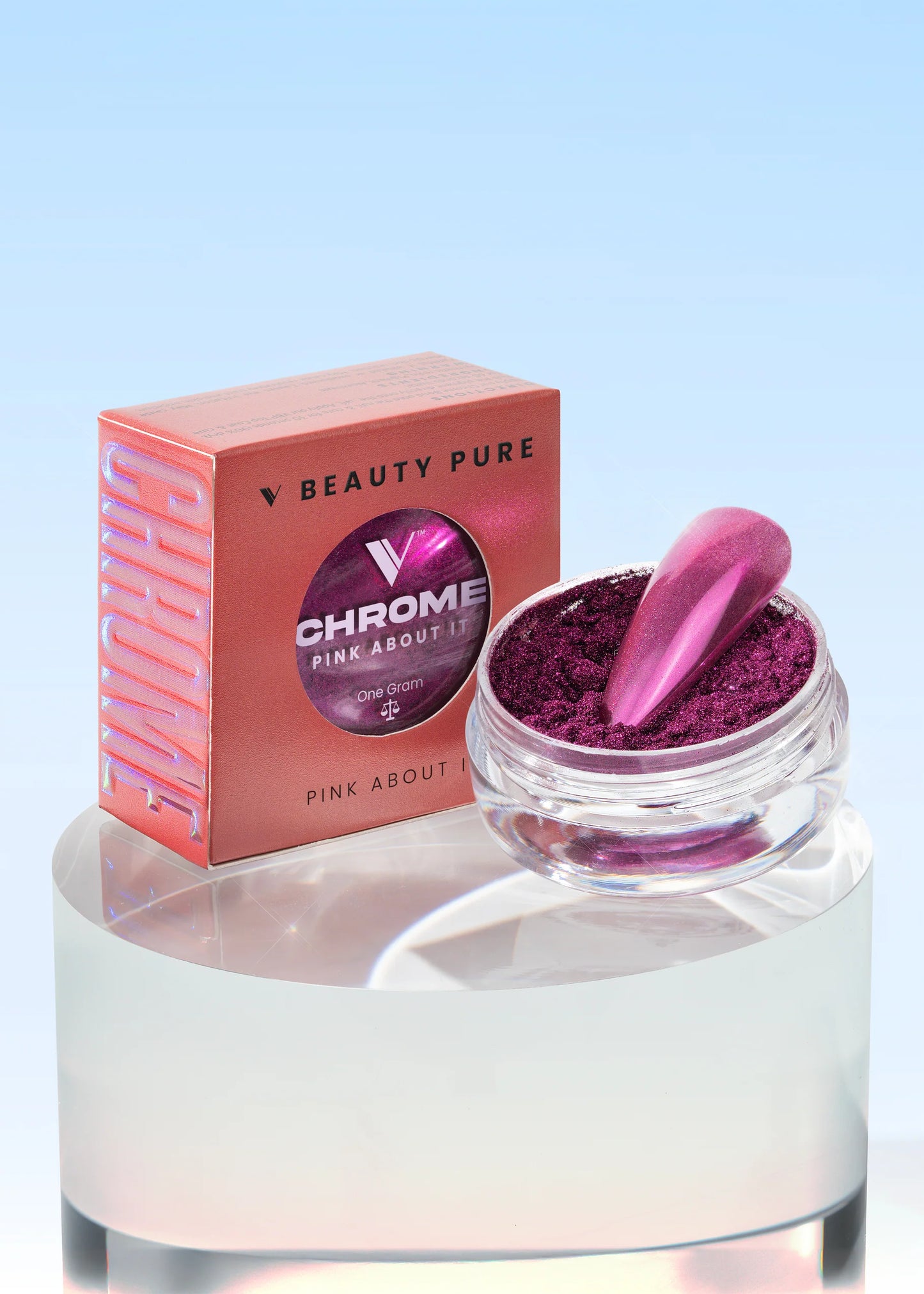 V BEAUTY PURE CHROME POWDER - PINK ABOUT IT