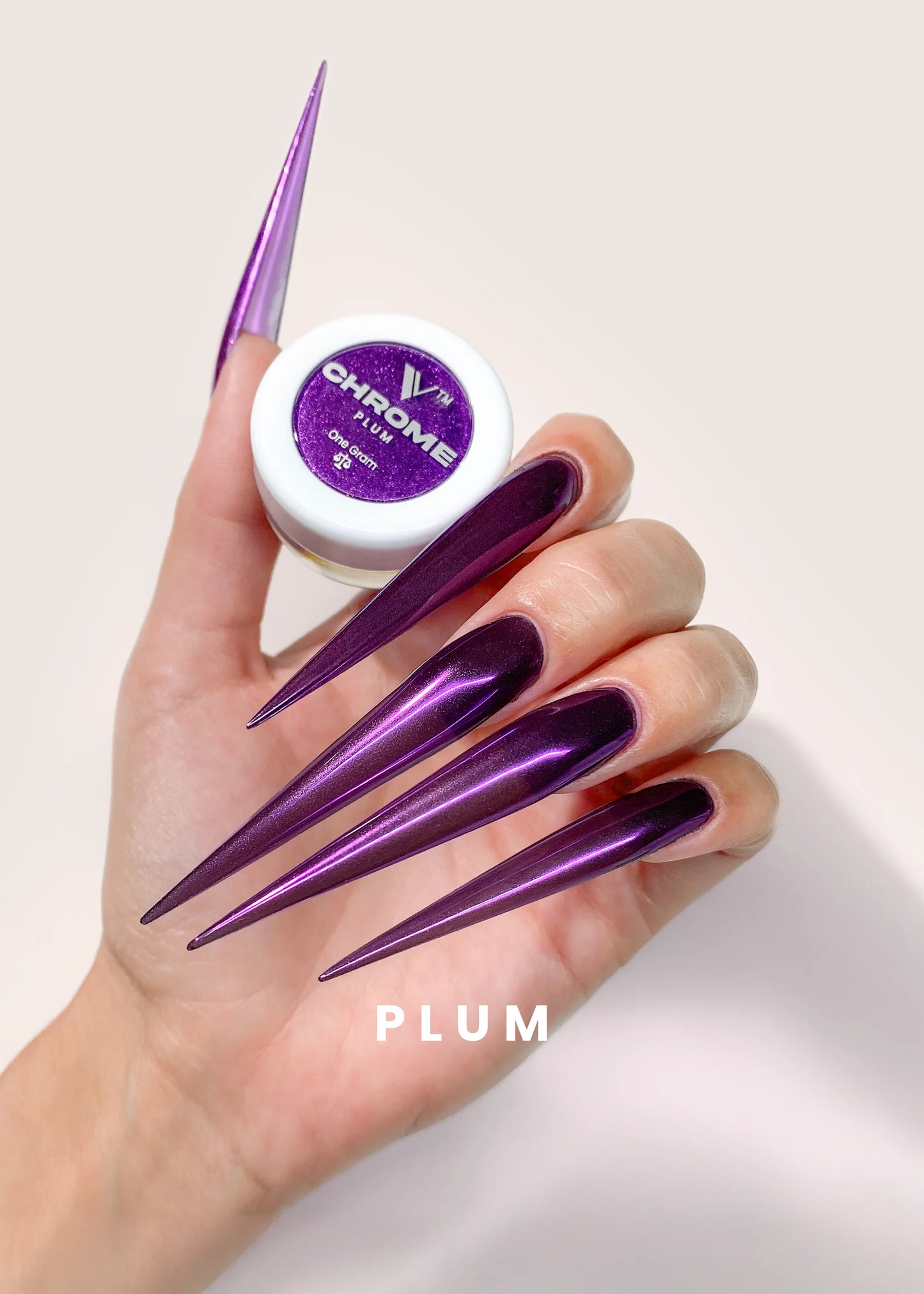 V BEAUTY PURE CHROME POWDER - PLUM