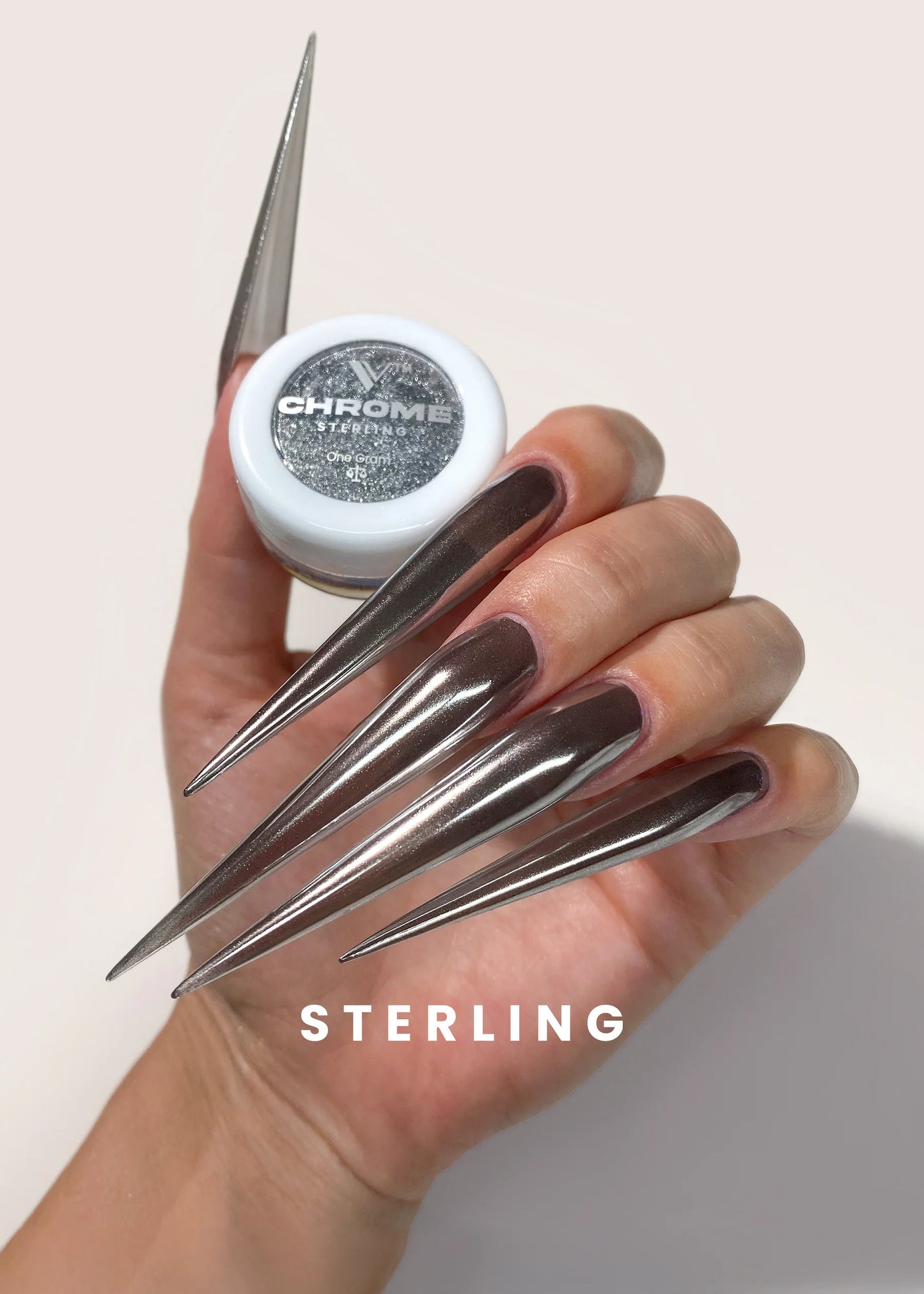 V BEAUTY PURE CHROME POWDER - STERLING