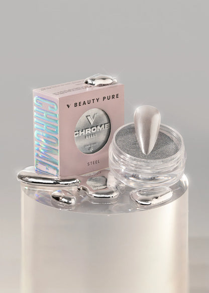 V BEAUTY PURE CHROME POWDER - STEEL