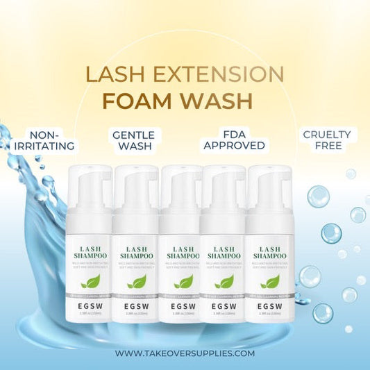 Eyelash Shampoo, Cleansing Mousse 5 Bottles - cleanser