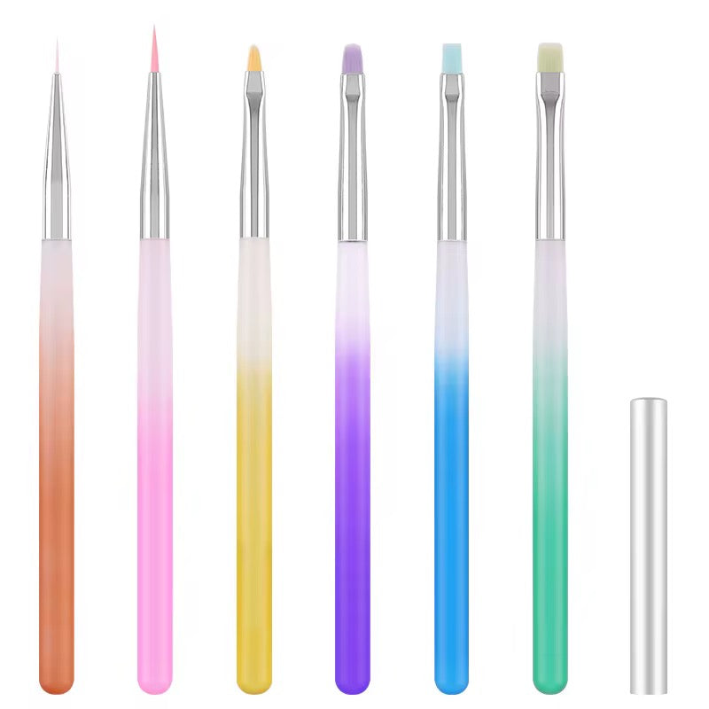 Colorful 6pc Brush Set