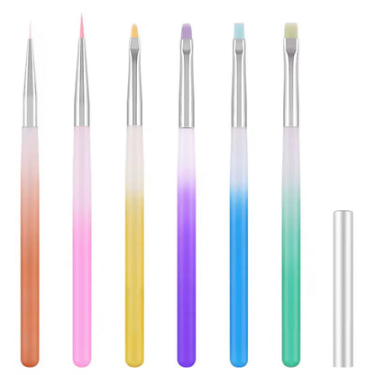 Colorful 6pc Brush Set