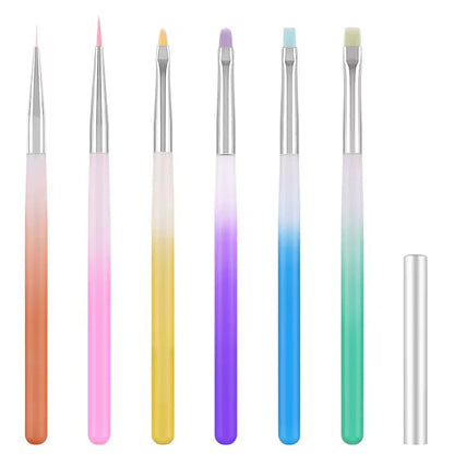 Colorful 6pc Brush Set
