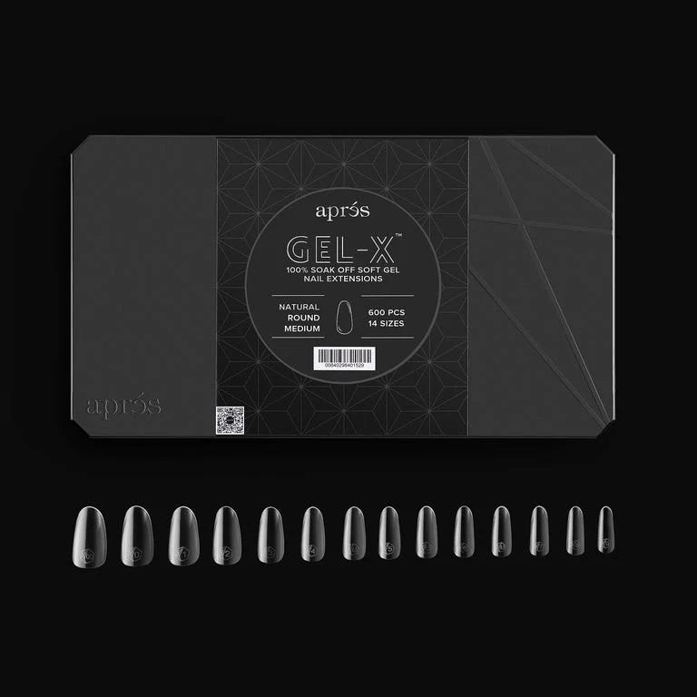 Apres GEL-X® NATURAL ROUND BOX OF TIPS - PRO (600PCS)*