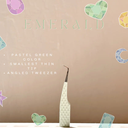 elan Nano Grip Fiber Tweezers "Emerald"