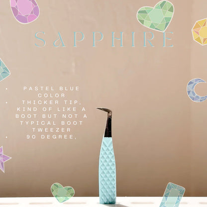 elan Nano Grip Fiber Tweezers "Sapphire"