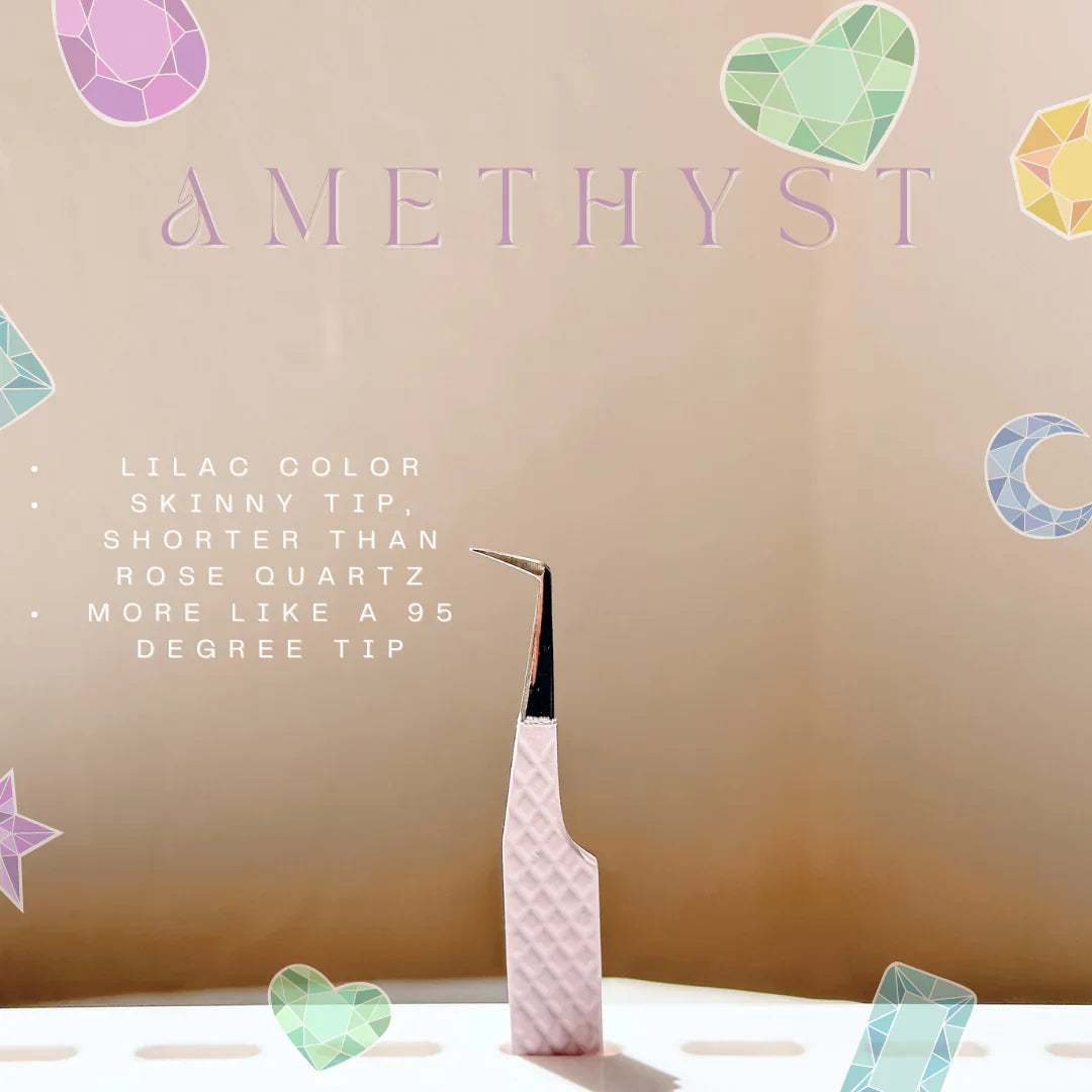 elan Nano Grip Fiber Tweezers "Amethyst"