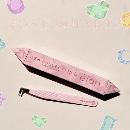 elan Nano Grip Fiber Tweezers "Rose Quartz"
