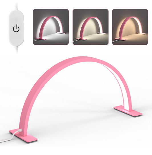 Half Moon Pink LED Desk Lamp
