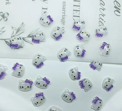 Hello Kitty Head Nail Charm 6pc