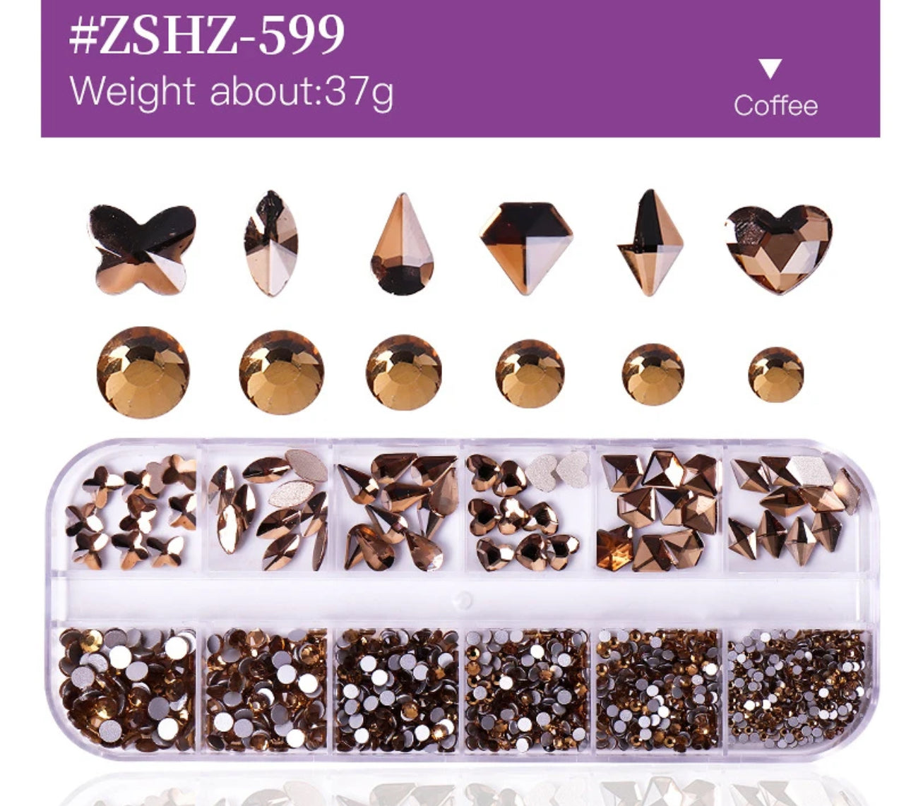 Flat Back Multi-Shaped Rhinestones