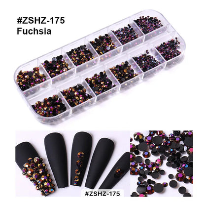 Flat Back 12 Grid Rhinestones