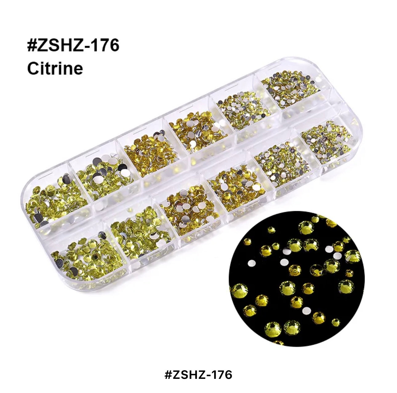 Flat Back 12 Grid Rhinestones