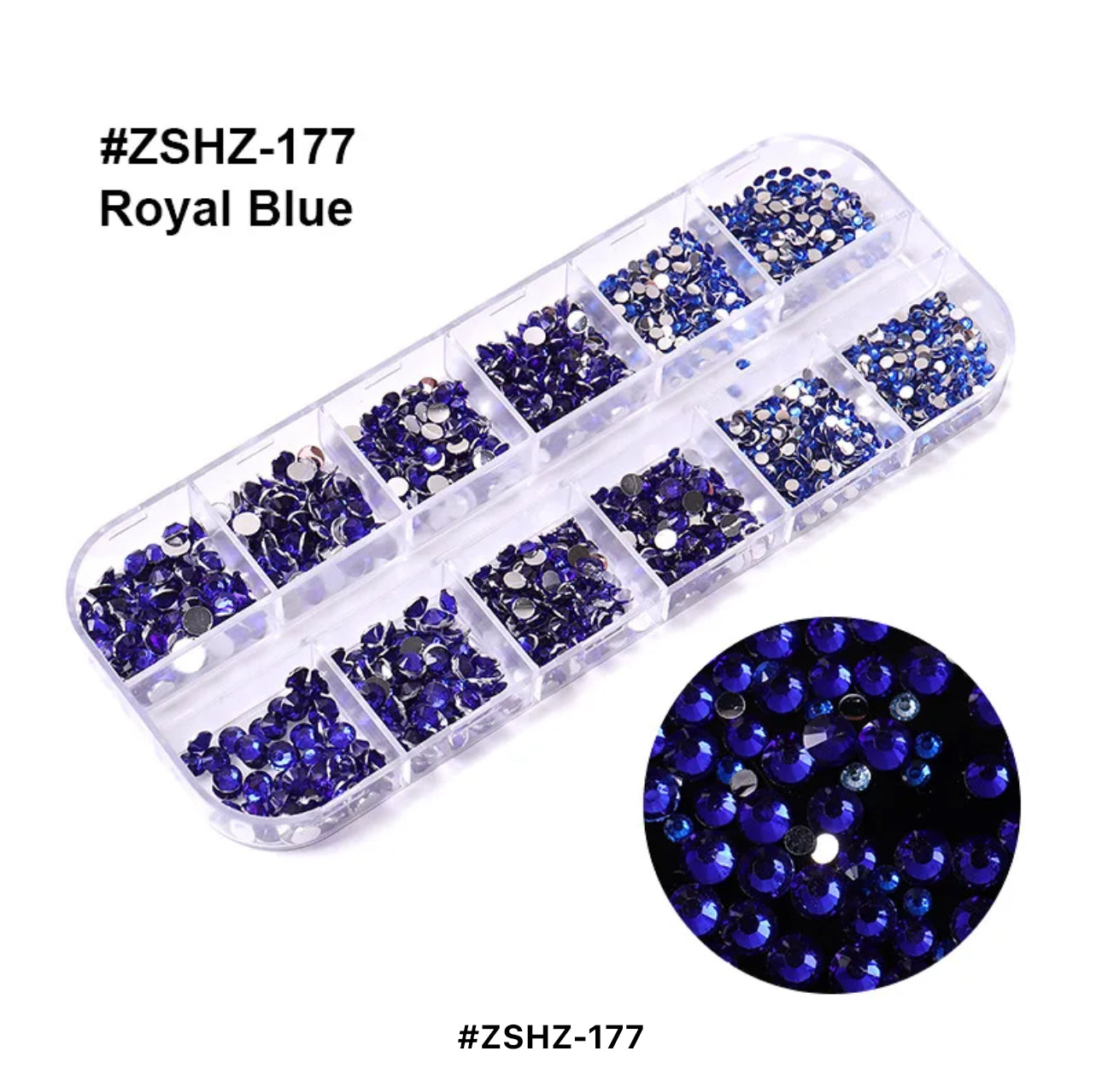 Flat Back 12 Grid Rhinestones