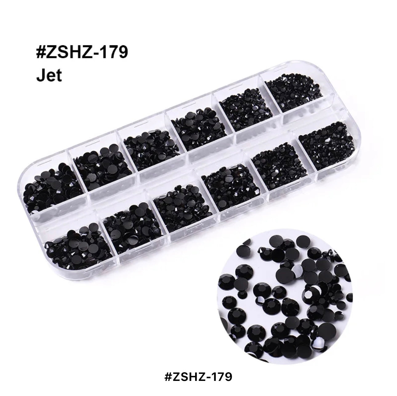 Flat Back 12 Grid Rhinestones