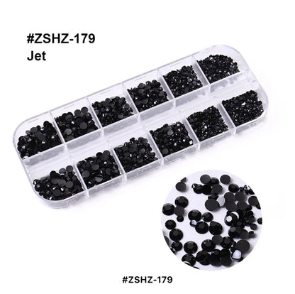 Flat Back 12 Grid Rhinestones