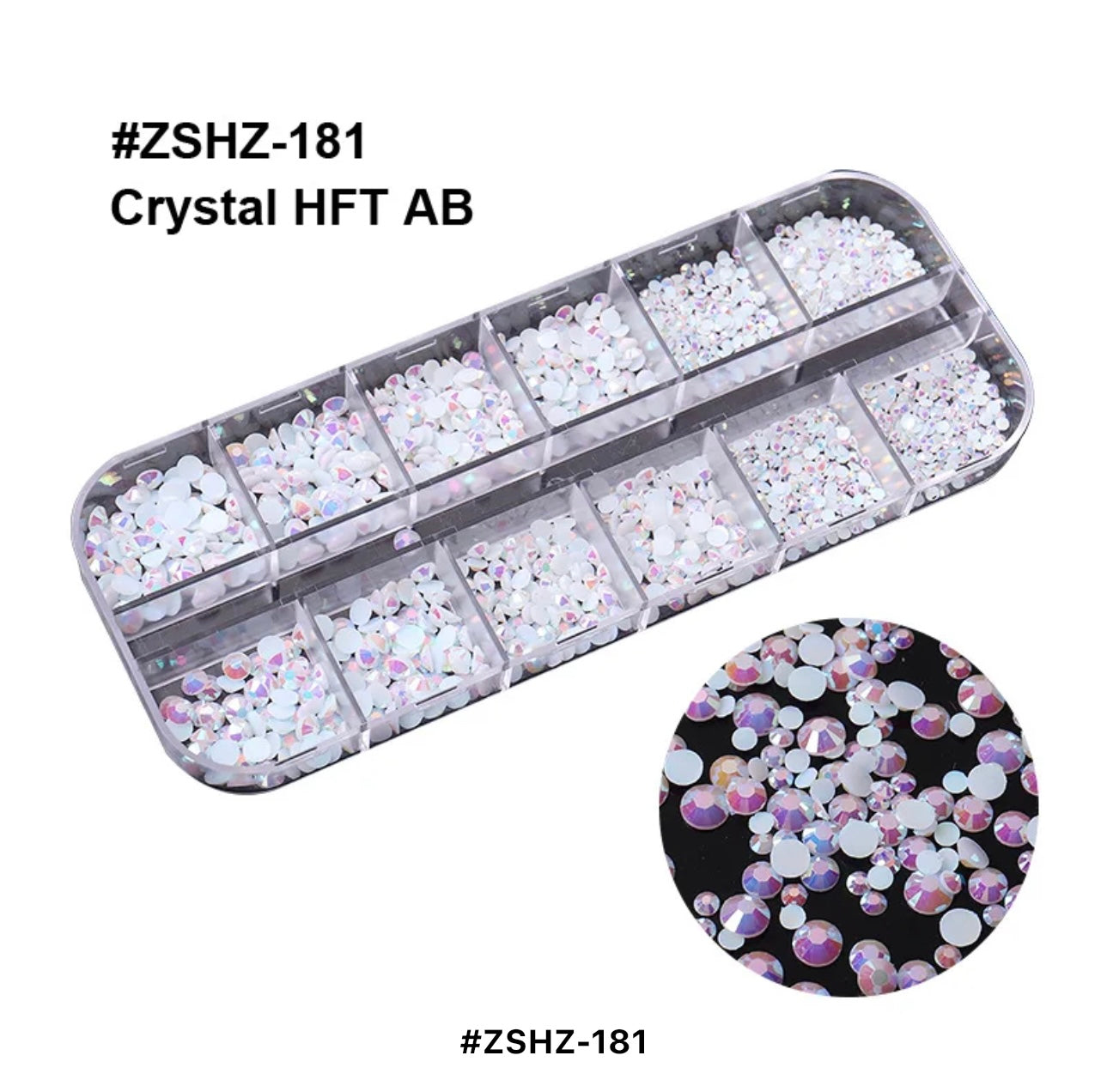 Flat Back 12 Grid Rhinestones