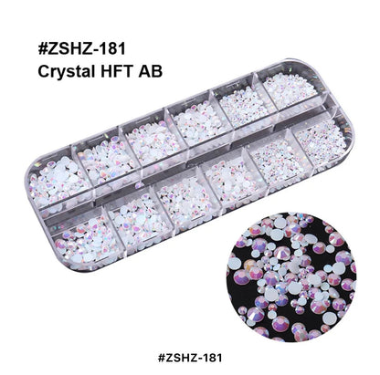 Flat Back 12 Grid Rhinestones